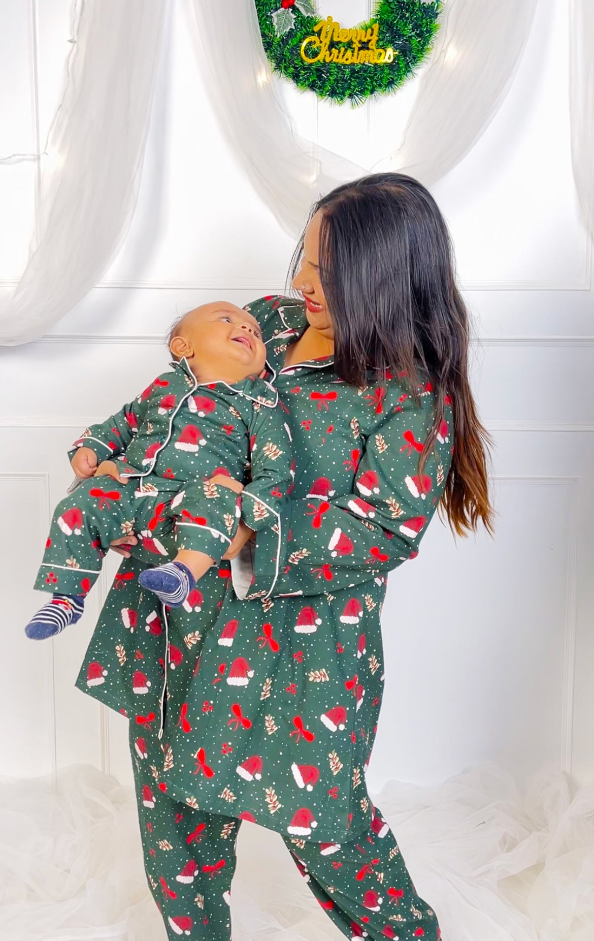 Merry Winter Matching Mommy and Baby Set