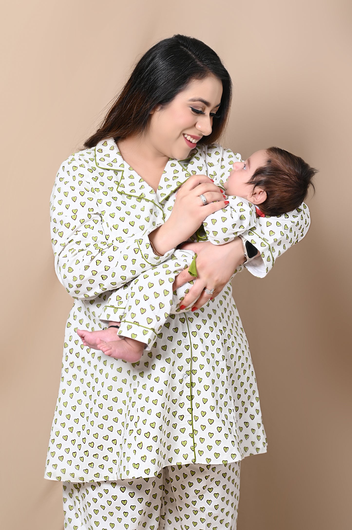 Heart to Heart Cozy Matching Mommy & Baby Sleepwear