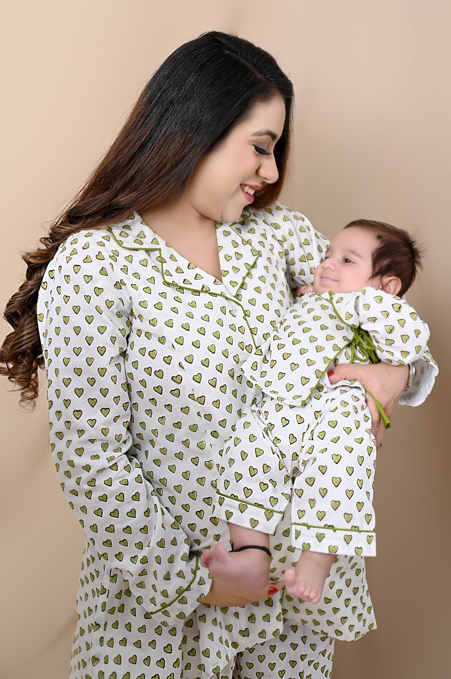 Heart to Heart Cozy Matching Mommy & Baby Sleepwear