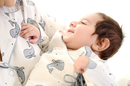 Peaceful Whales Matching Mommy & Baby Sleepwear